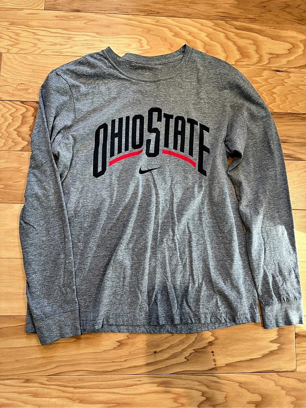 Nike Ohio State Buckeyes Long Sleeve T-Shirt Gray Large